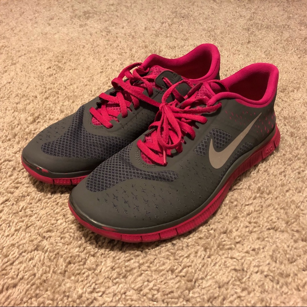 Nike flyknit 4.0 pink/gray 8.5